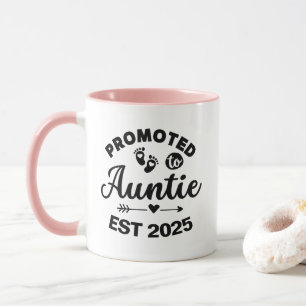 Gepromoveerd tot tante Est 2025 Funny Tante Gifts Mok