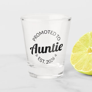 Gepromoveerd tot tante Est. 2026 I Shot Glas