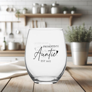 Gepromoveerd tot Tante EST Gift Wijnglas Zonder Voet