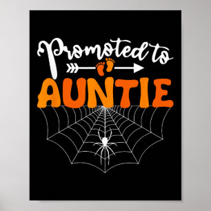 Gepromoveerd tot tante Halloween zwangerschap aank Poster