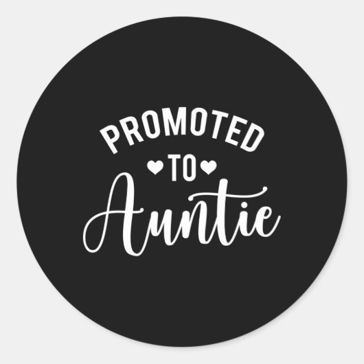 Gepromoveerd tot tante om zwangerschap bekend te m ronde sticker (Voorkant)