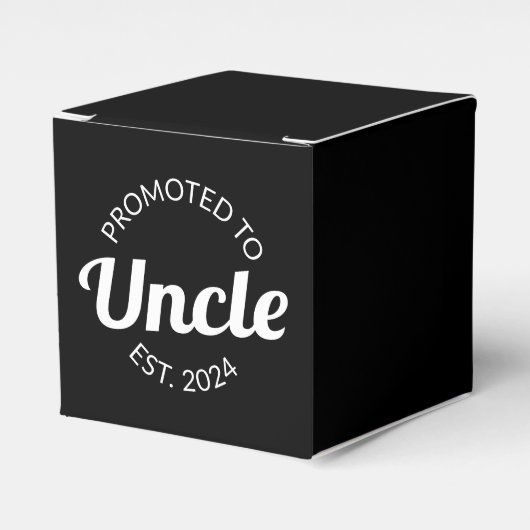 Gepromoveerd tot Uncle Est. 2024 I Bedankdoosjes (Voorkant Zijde)