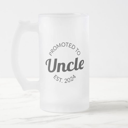 Gepromoveerd tot Uncle Est. 2024 I Matglas Bierpul (Links)