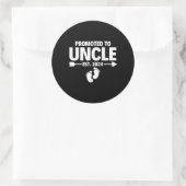 Gepromoveerd tot Uncle Est 2024 Vaderdag Ronde Sticker (Tas)