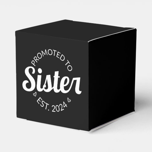 Gepromoveerd tot zuster Est. 2024 I Bedankdoosjes (Achterkant)