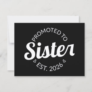 Gepromoveerd tot zuster Est. 2026 I Briefkaart