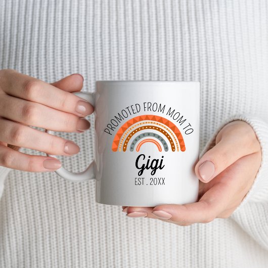 Gepromoveerd van mam naar Gigi est 2024 nieuwe oma Koffiemok