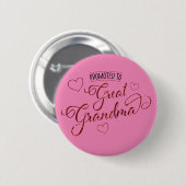 Gepruikt naar Grote Oma Faux met hart Ronde Button 5,7 Cm (Voorkant /achterkant)