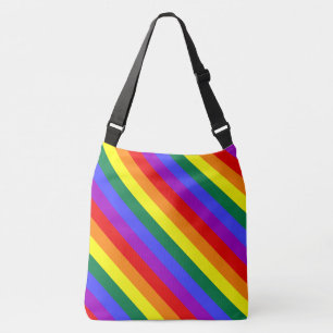 Gepruikte regenboogdoorsnede crossbody tas