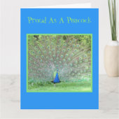 Gepruteerd als een pacock/gefeliciteerd met Afstud Kaart (Voorkant)