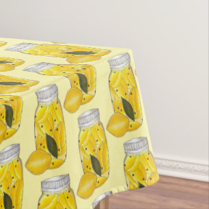 Gepserde leemons Citrus Fruit Home Canning Jar Tafelkleed