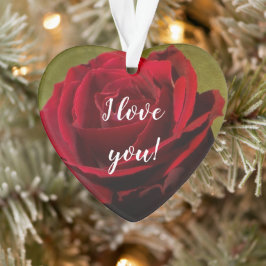 Geptextureerd rood AcrylOrnament Ornament