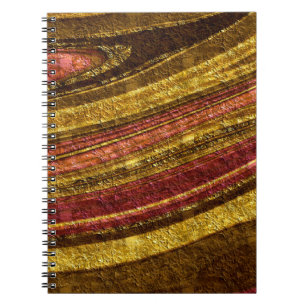 Geptextureerde golven abstract decor golden foil g notitieboek