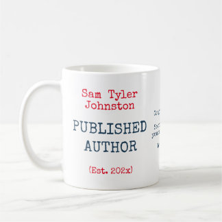 Gepubliceerde auteur-schrijver koffiemok
