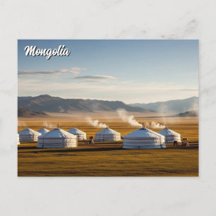 Ger Kamp Mongolië Yurt Reis Briefkaart