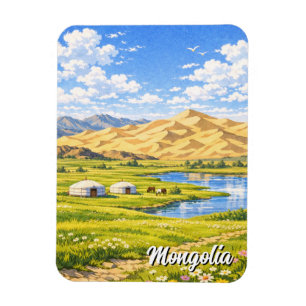 Ger Kamp Mongolië Yurt Reizen Magneet