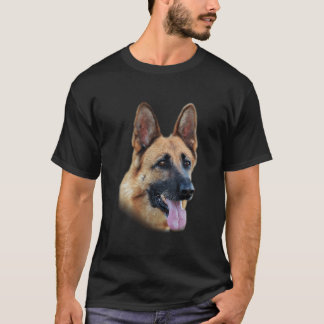 Ger Shepherd Gezicht T-shirt