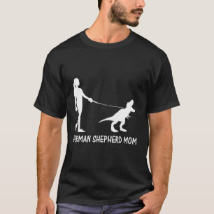 Ger Shepherd Moeder Dinosaurus GSD Eigenaren Trex T-shirt