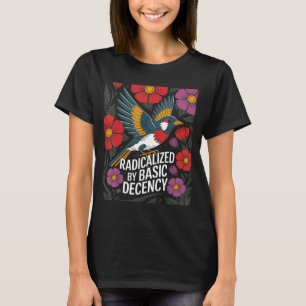 Geradicaliseerd door alledaags fatsoen bloemrijke t-shirt