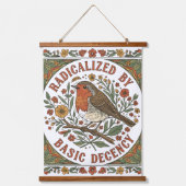 Geradicaliseerd door basisdecentie vogelillustrati hangend wandkleed (Voorkant)