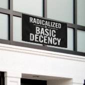 Geradicaliseerd door basisfatsoen Grappig Spandoek (Buitenkant Gebouw)