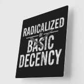 Geradicaliseerd door basisfatsoen Grappig Vierkante Klok (Hoek)