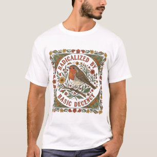 Geradicaliseerd door simpele fatsoen Vogel Illustr T-shirt