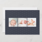 Geraffineerd | Aankondiging moderne foto van geboo (Achterkant)