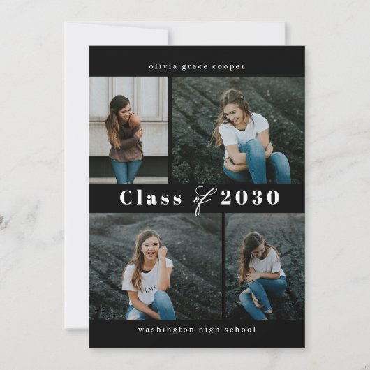 Geraffineerd Afstuderen voor collage EDITABLE COLO Kaart (Voorkant)