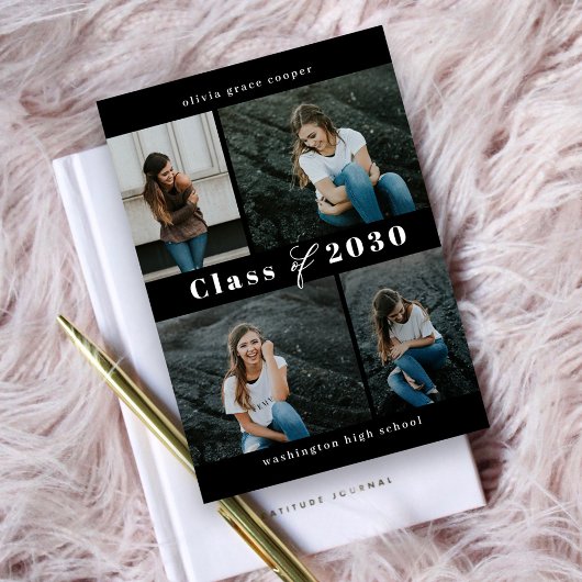 Geraffineerd Afstuderen voor collage EDITABLE COLO Kaart