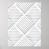 Geraffineerd vierkant patroon poster (Voorkant)