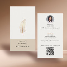 Geraffineerde Beige Gouden Veer Notaris Foto QR