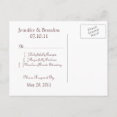 Geraffineerde Glam RSVP-kaart Uitnodiging Briefkaart (Achterkant)