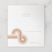 Geraffineerde lijnen Geometric Wedding Terra Cotta (Buitenkant ongevouwen)