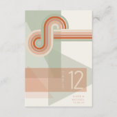 Geraffineerde lijnen Geometric Wedding Terra Cotta Kaart (Voorkant)
