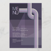 Geraffineerde lijnen Geometric Wedding Violet ID98 Menu (Voorkant)