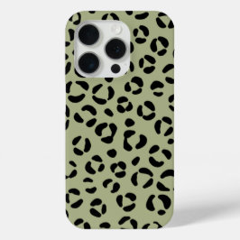 geraffineerde luipaard iPhone 15 pro case