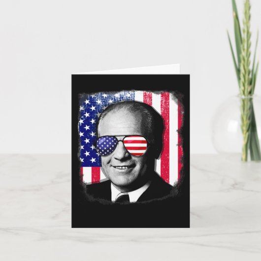 Gerald Ford Amerikaanse vlag op 4 juli Kaart (Voorkant)