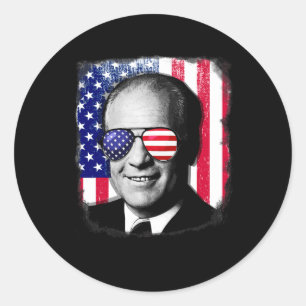 Gerald Ford Amerikaanse vlag op 4 juli Ronde Sticker