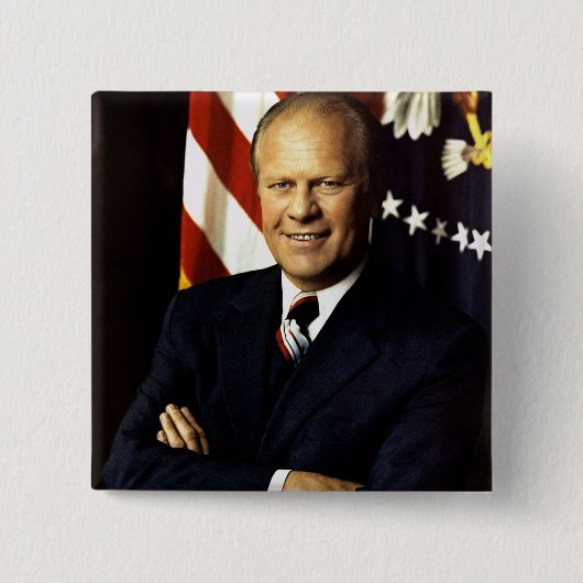 Gerald Ford Vierkante Button 5,1 Cm (Voorkant)