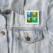 Gerald Ford Vierkante Button 5,1 Cm (In situ)