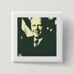 Gerald Ford Vierkante Button 5,1 Cm