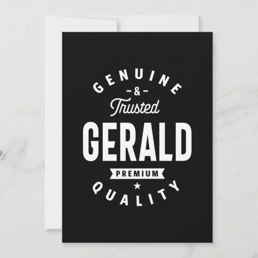 Gerald Persoonlijke naam Birthday Bedankkaart (Voorkant)