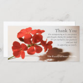 Geranium 1 Sympathie Hartelijk dank Bedankkaart (Voorkant / Achterkant)