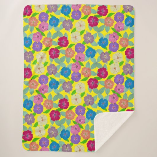 Geranium Bloemen Deken Gooi (Voorkant)