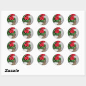 Geranium Bouquet Ronde Sticker (Vel)