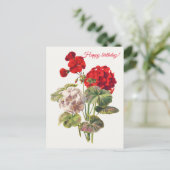 Geranium Briefkaart (Staand voorkant)