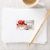 Geranium dank u familie adres label (Insitu)