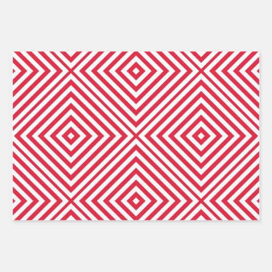Geranium Diamond Chevron Wrapping Papiervellen Inpakpapier Vel (Voorkant)