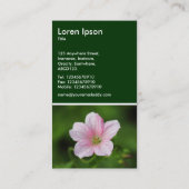 Geranium - Donkergroen Visitekaartje (Achterkant)